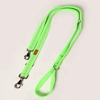 Produktbild von A. Hoffmann GmbH Super Soft Nylonleine für Hunde neongrün reflektierend 100-210 cm