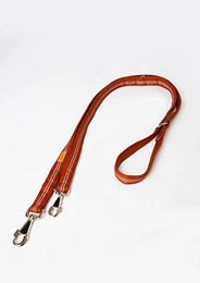 A. Hoffmann GmbH Super Soft Nylonleine für Hunde, reflektierend und gepolstert, 100-210 cm, 20 mm, Cognac Braun – Bild 1 von 2