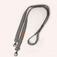 Produktbild von A. Hoffmann GmbH Super Soft Nylonleine für Hunde Silber reflektierend 3-fach verstellbar 100-210 cm