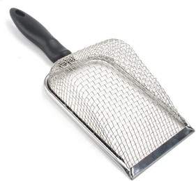 Produktbild von Abfallschaufel für Katzen mit langem Griff aus Edelstahl - 1 Stk.