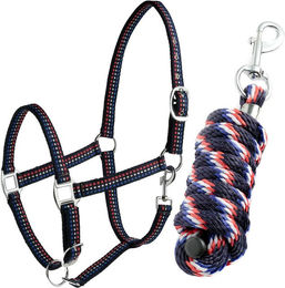 Produktbild von Abgestepptes Pferdehalfter + Longe Tattini