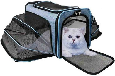 Produktbild von Abistab Pets faltbare Tiertransporttasche Größe M/L bis 10 kg blau
