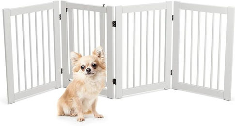 Produktbild von Absperrgitter Hunde 76 cm hoch mit 4 Paneelen aus Holz