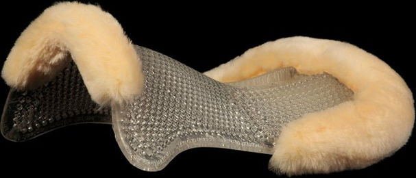 Produktbild von Acavallo Gel Pad hinten erhöht mit Schaffell