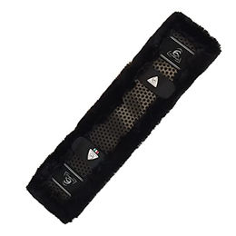 Produktbild von Acavallo Gel Sattelgurtschoner mit Eco-Wolle klassisch schwarz Größe M