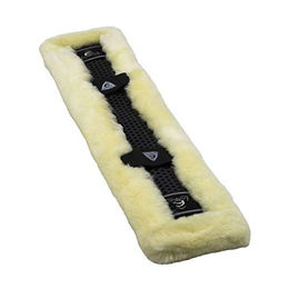 Produktbild von Acavallo Gel Sattelgurtschoner mit ECO-Wolle klassisch schwarz/natur Größe M