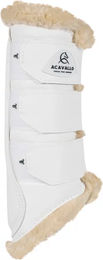 Produktbild von Acavallo Hind Brushing Horse Boots mit Kunstfell und 3-fach Klettverschluss