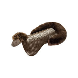 Produktbild von Acavallo Lambskin Half Pad Brown Just Gel Lammfell Halbkissen Medium