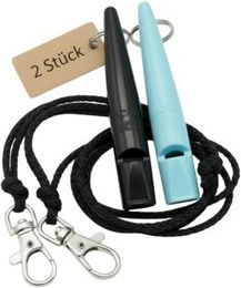 ACME 210.5 Doppelpack Hundepfeife mit Pfeifenband hellblau – Bild 1 von 9
