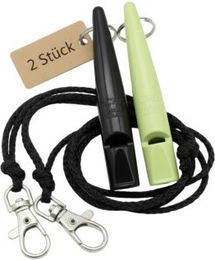 ACME 210.5 Doppelpack Hundepfeife mit Pfeifenband hellgrün – Bild 1 von 9