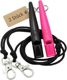 ACME 210.5 Doppelpack Hundepfeife mit Pfeifenband neon pink – Bild 1 von 9