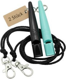 ACME 210.5 Doppelpack Hundepfeife mit Pfeifenband türkis – Bild 1 von 9