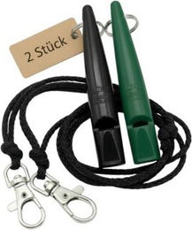 ACME 210.5 Doppelpack Hundepfeife mit Pfeifenband waldgrün – Bild 1 von 9