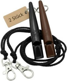 ACME 211.5 Doppelpack Hundepfeife mit Pfeifenband braun – Bild 1 von 12