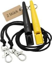 ACME 211.5 Doppelpack Hundepfeife mit Pfeifenband gelb – Bild 1 von 12