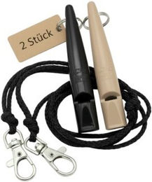 ACME 211.5 Doppelpack Hundepfeife mit Pfeifenband hellbraun – Bild 1 von 12