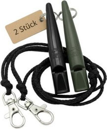 ACME 211.5 Doppelpack Hundepfeife mit Pfeifenband khaki – Bild 1 von 12