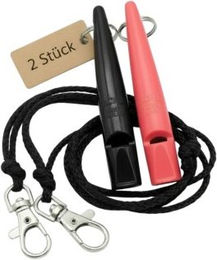 ACME 211.5 Doppelpack Hundepfeife mit Pfeifenband koralle – Bild 1 von 12