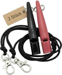 ACME 211.5 Doppelpack Hundepfeife mit Pfeifenband leuchtendes rosa – Bild 1 von 12