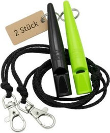 ACME 211.5 Doppelpack Hundepfeife mit Pfeifenband neon grün – Bild 1 von 12