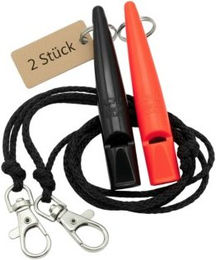 ACME 211.5 Doppelpack Hundepfeife mit Pfeifenband neon orange – Bild 1 von 9