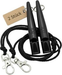 ACME 211.5 Doppelpack Hundepfeife mit Pfeifenband schwarz – Bild 1 von 11