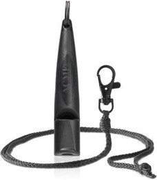 Produktbild von ACME ALPHA Hundepfeife No. 211.5 mit Pfeifenband schwarz