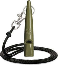 Produktbild von ACME Hundepfeife No. 210.5 mit Pfeifenband oliv