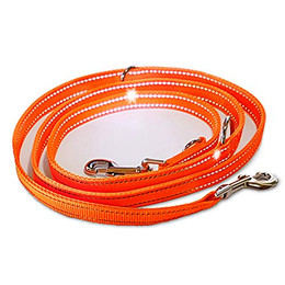 Produktbild von Activity4Dogs Hundeleine große Hunde reflektierend orange 2 m 3-fach verstellbar - 2 m