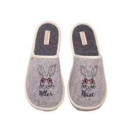 Produktbild von Adelheid Herren Filzpantoffel Alter Hase mausgrau 42/43