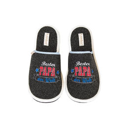 Adelheid Herren Filzpantoffel Bester Papa rabenschwarz 42/43 – Bild 1 von 7