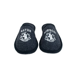 Adelheid Herren Filzpantoffel Naturbursche rabenschwarz – Bild 1 von 8