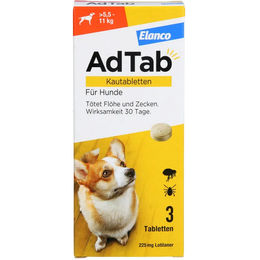 Produktbild von ADTAB 225 mg Kautabletten für Hunde >5,5-11 kg 3 St.