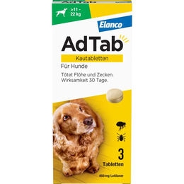 Produktbild von ADTAB 450 mg Kautabletten für Hunde >11-22 kg 3 St.