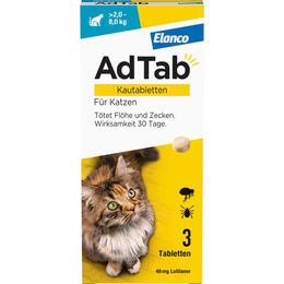 Produktbild von ADTAB 48 mg Kautabletten für Katzen >2-8 kg 3 St.