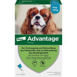 Produktbild von ADVANTAGE 100 Lösung f.Hunde 4-10 kg 4 St.