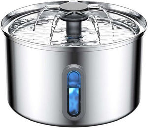 Produktbild von AeroAxis Trinkbrunnen Edelstahl katzenbrunnen trinkbrunnen mit LED-Licht, 2,5L, Ultra-Leise 2,5 l, wasserbrunnen und Aktivkohle, 5-stufige Filtration, für cat Katzen