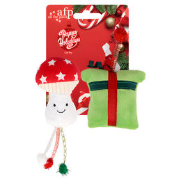 Produktbild von AFP Katzenspielzeug Happy Holidays Pilz & Geschenkbox 2er Pack