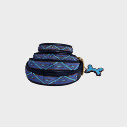 Produktbild von African Rainbow Craft Hunde-Halsband Kabaka Blue klein 20-30cm