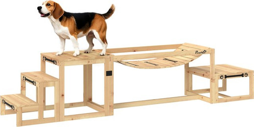 Produktbild von Agility-Set für Hunde, Hundetrainings-Konstruktion mir Brücke, Treppe, Plattform