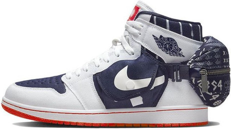 Produktbild von Air Jordan 1 Retro High Utility Quai 54 Unisex-Sneaker Weiß Neutral-Indigo Light-Bone DV1717-100 35.5