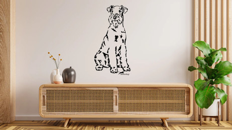 Produktbild von Airedale Terrier Wandtattoo Wandbild Wandsticker Wandaufkleber Wanddekoration