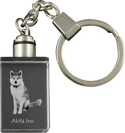 Produktbild von Akita, Akita Inu - Kristall-Schlüsselanhänger mit Hundefoto, beleuchteter Schlüsselanhänger, einzigartiges Geschenk der Marke Art-Dog transparent