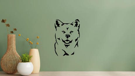 Produktbild von Akita Kopf Wandtattoo Wandbild Wandsticker Wandaufkleber Wanddekoration