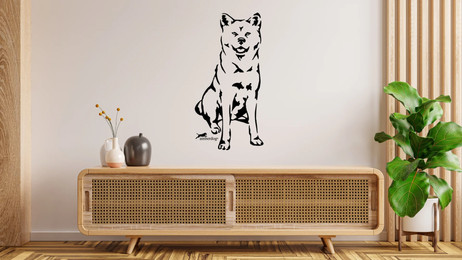 Produktbild von Akita Wandtattoo Wandbild Wandsticker Wandaufkleber Wanddekoration