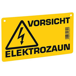 Produktbild von AKO Warnschild beidseitig bedruckt Vorsicht Elektrozaun