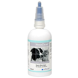Produktbild von Alfavet HexoClean saurer Ohrreiniger für Hund und Katze - 150 ml