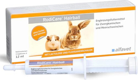 Produktbild von Alfavet RodiCare Hairball Ergänzungsfuttermittel für Zwergkaninchen und Meerschweinchen - 3 x 12 ml