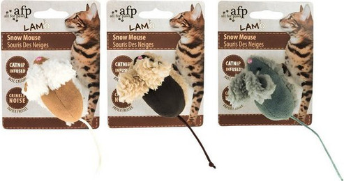 Produktbild von all for paws Tierkuscheltier Katzenspielzeug Lambswool Snow Maus