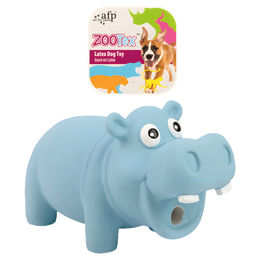 Produktbild von all for paws Tierquietschie Hundespielzeug Hector Nilpferd blau